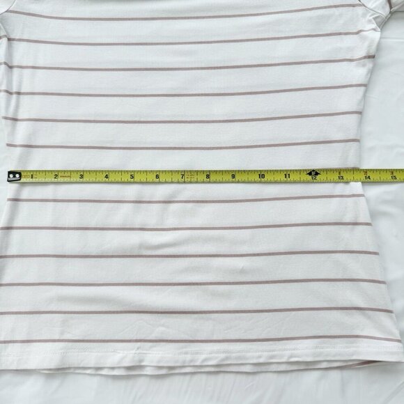 Colori White And Pink Stripped 3/4 Sleeves Top Size Small - Picture 9 of 12